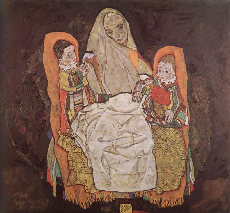 Egon Schiele Moth with two Children France oil painting art